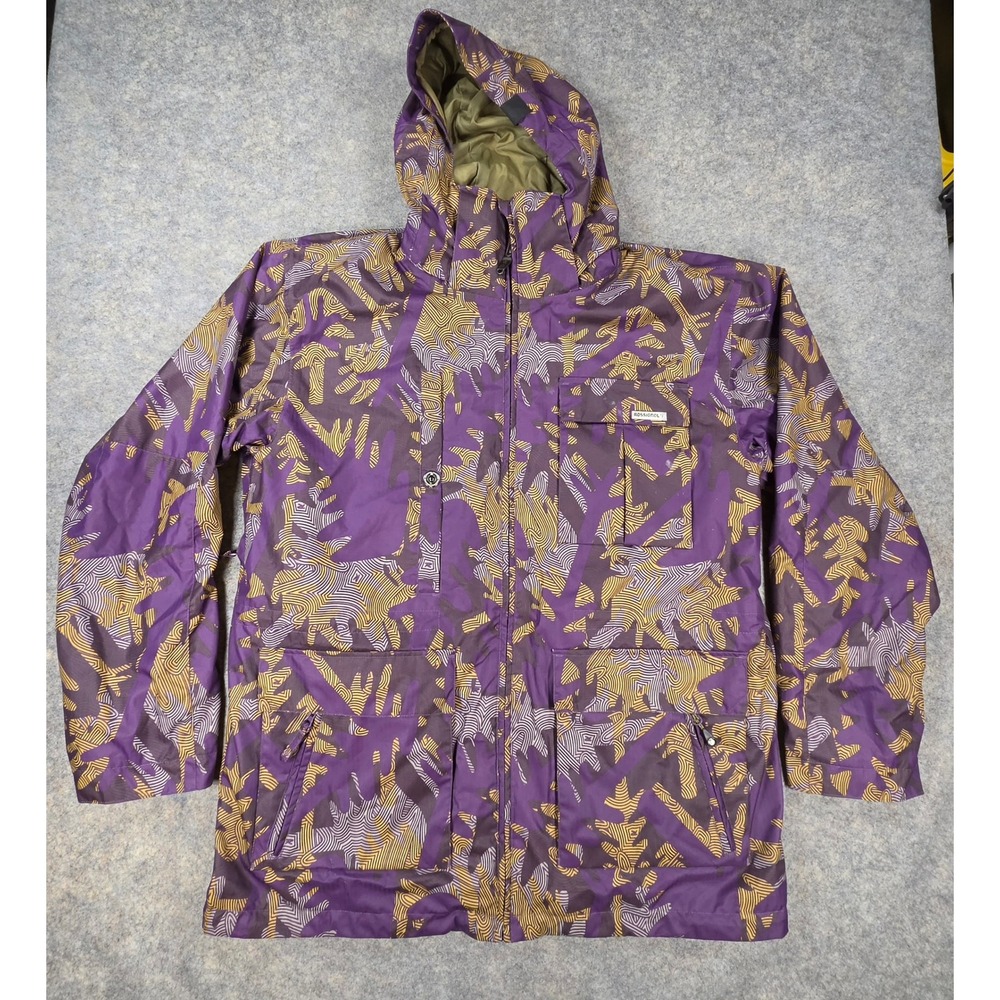 Rossignol Mens XL Ski Jacket Purple Gold Abstract NWMJK254 Performance 5000/5000